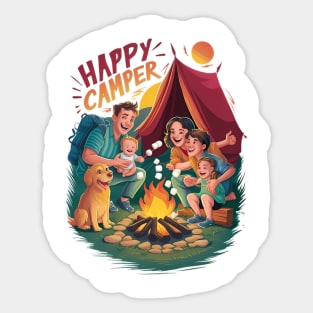 Happy Camper Sticker